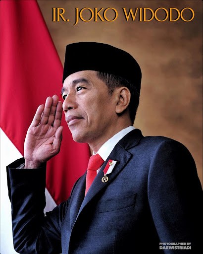 Presiden Jokowi Saat Memberi Hormat
