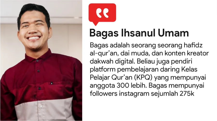 tokoh bagas ihsanul umam