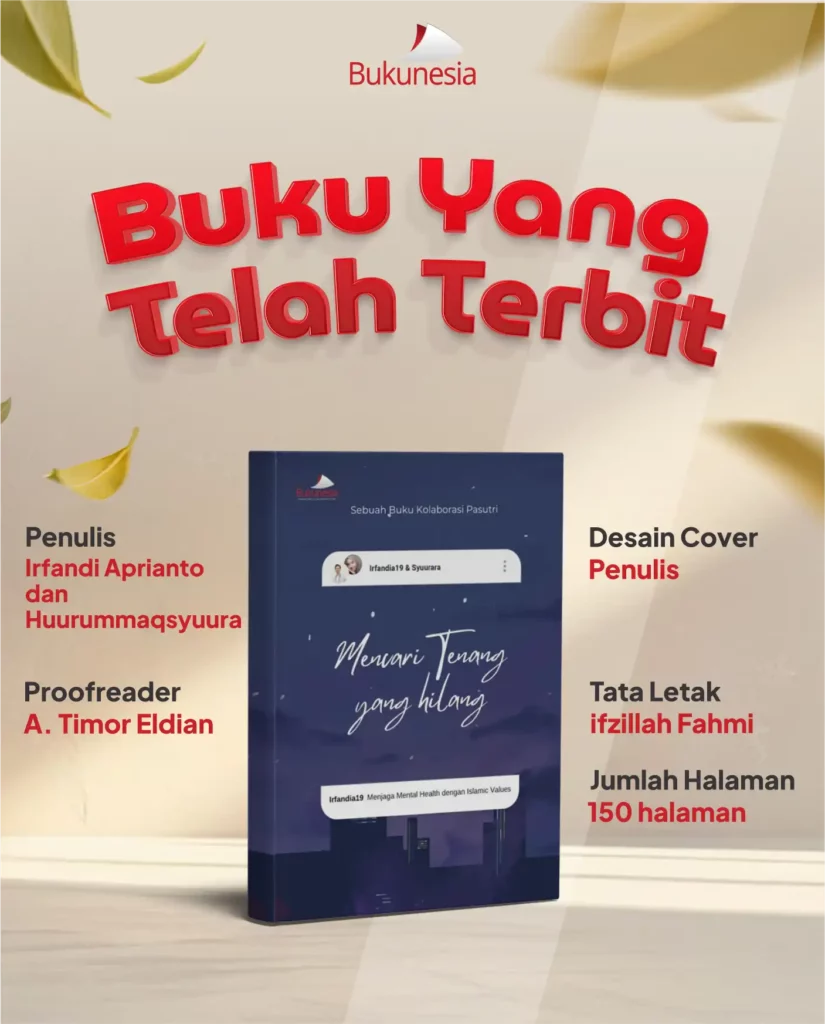 buku terbit mencari tenang yang hilang
